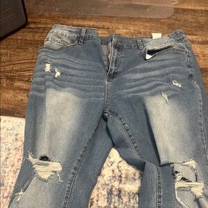 Distressed Blue Women's Jeans